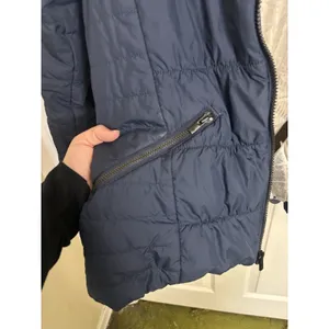 Columbia Navy Fur Hooded Puffer Jacket Coat Medium Thermal Coil thumbnail 7