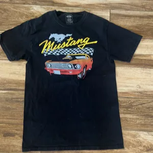 Ford Mustang black short sleeve graphic t-shirt thumbnail 1