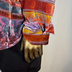 Vintage Coldwater Creek Jacket Women's Velour Western Hippie Boho 90s Large thumbnail 7