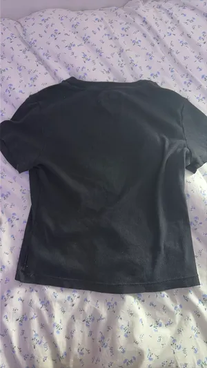 Bleach dye slightly cropped tee Black thumbnail 2