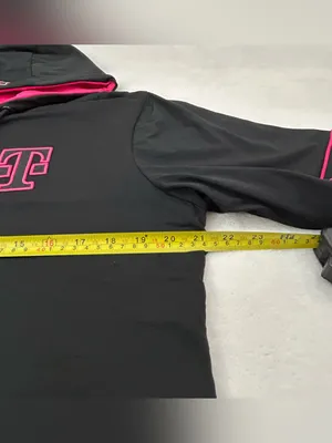 T-Mobile Black & Pink Full Zip Up Reversible Hoodie Sweatshirt Women’s Size L thumbnail 7