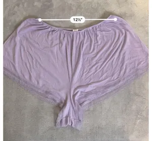 Women Victoria's Secret Heavenly Purple Lace Pajama Short L thumbnail 5