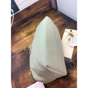 Free Assembly Sage Green‎ Faux Leather Clutch Handbag And Bag Charm thumbnail 2