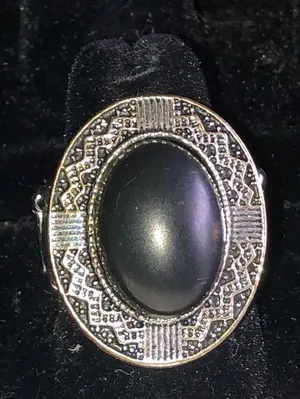 Black Oval Statement Ring thumbnail 1