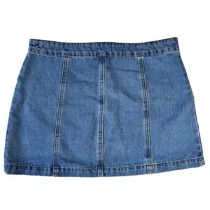 Altar’d State Mini Skirt Medium Wash Denim Zip Front Size Large Clubbing Twee thumbnail 2