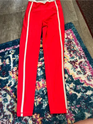 Athleta red striped leggings xxs thumbnail 2
