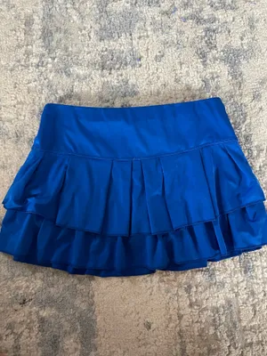 Lucky In Love Tennis Skirt Royal Blue thumbnail 3