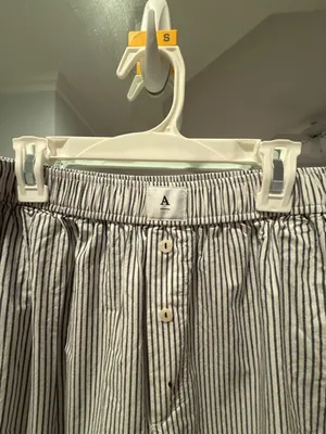 Anthropologie Striped Wide Leg Lounge Pants Size M thumbnail 2