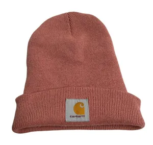 Carhartt Knit Cuffed Beanie Hat Pink OS A18 thumbnail 1