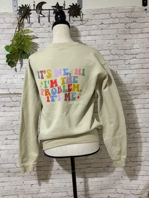 Gildan Custom Taylor Swift Antihero Cream Crewneck thumbnail 1