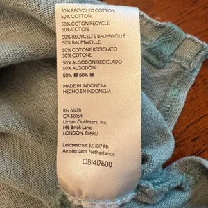 Free People Care FP Ready For This Tee Cropped Oversized Aegean Teal Size Large thumbnail 6