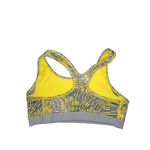 Nike Pro Dri-FIT Sports Bra Womens Yellow Racerback Medium Support Workout M D77 thumbnail 3