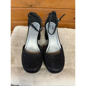 Mix No. 6 Charlotte pumps block heel Black/Silver glitter Sz 6 NWOT thumbnail 6