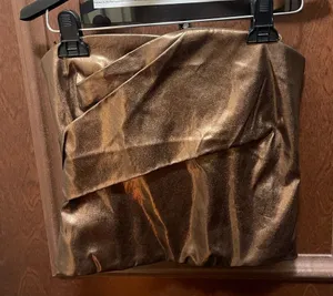 Zara Metallic Bronze Tube Top Sz S thumbnail 1