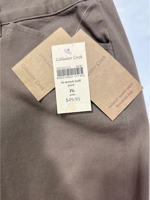 Coldwater Creek Petite Bootcut Twill Pants - Natural Waist thumbnail 6