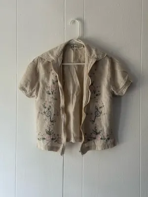 Tantrums Vintage Embroidered Vest jacket size small thumbnail 4