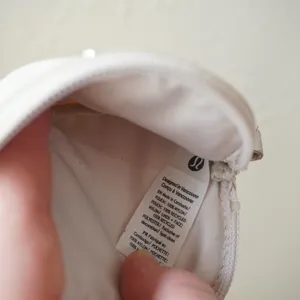 Lululemon Pouch Wristlet Keychain Women Cream Logo Strap Sporty Athleisure thumbnail 6