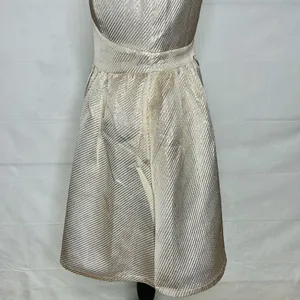 Lulu’s Star of the Evening Gold Metallic Skater Mini Dress Size M Adjustable thumbnail 7