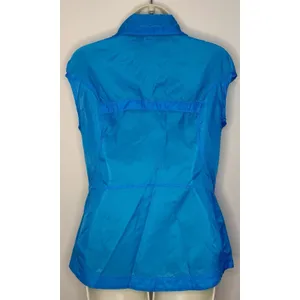 Alo Coolfit Bright Blue Nylon Lightweight Zip Vest Size S Small EUC!! thumbnail 3