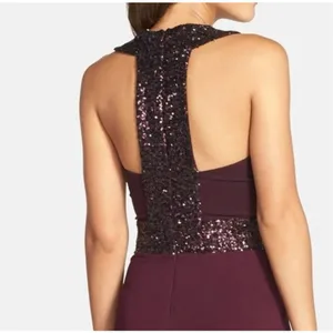 ✨Dress the Population Delani Racerback Sequin Ivory Sz XS Dress✨ thumbnail 5