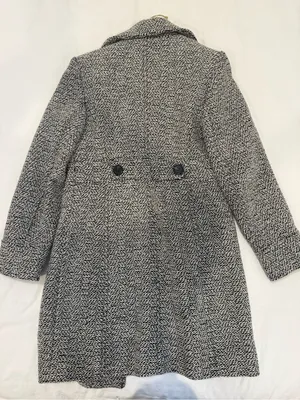 giacca Black & White Tweed Pea Coat - Women thumbnail 3
