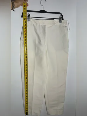 Zara Cream Straight-Leg Ankle Trousers thumbnail 6