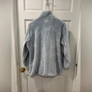 Columbia Women’s Plus Size Fire Side II Sherpa Full Zip Size 1X Light Blue EUC thumbnail 4