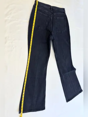 NWT Abercrombie & Fitch Curve Love HR Vintage Flare Jeans – Black Pintuck 30/10R thumbnail 16
