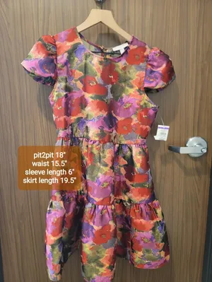 Chelsea28 New Puff Sleeve Jacquard Minidress Coastal Cowgirl Fairy Sm thumbnail 3