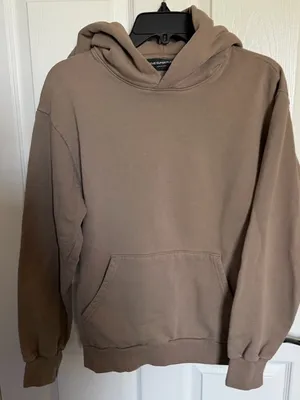Aritzia Super Fleece Hoodie in Taupe Small thumbnail 4