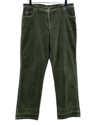 Woolrich Light Olive Green High Rise Corduroy Pants Size 14 thumbnail 2