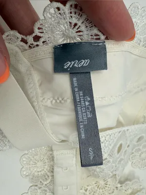 Aerie White Floral Lace Racerback Bralette Small Romantic Bridal Bachelorette thumbnail 4