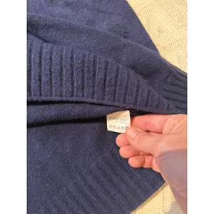House of Tweed Navy Textured Dot Sweater One Size — Scotland thumbnail 7