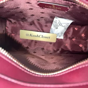 Kate Spade Deep Berry Floral Satchel thumbnail 7