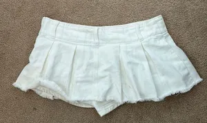 Ediked White Denim Skirt Size L thumbnail 5