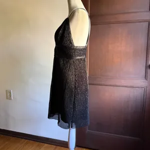 Saylor x Free People | Frankie Black Matte Sequin Cocktail Mini Dress | Small thumbnail 4