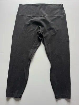 lululemon athletica High-Rise Pant 25” -Diamond Texture Print Black Multi -18 thumbnail 1