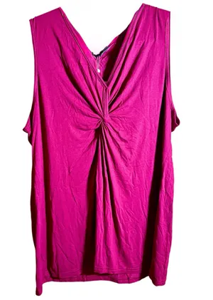 Bloomchic Women’s Asymmetrical Neck Twist Front Tank Top Sz 22-24 thumbnail 1