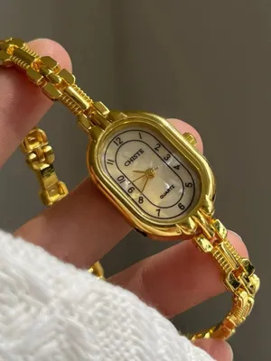 Chiste Quartz Gold-Tone Women's Oval vintage style look Bracelet Watch New thumbnail 4