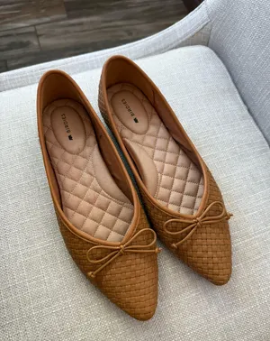 Birdies Goldfinch Pointed Toe Ballet Flat in Tan thumbnail 1