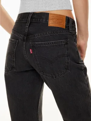 2026 Aritzia Levi’s Middy Straight Mid Rise Mom relax jeans 28 Charcoal Blac thumbnail 3