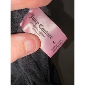 Juicy Couture Black Velour Joggers‎ Rhinestone Logo Y2K Sleepwear Pants Small thumbnail 8