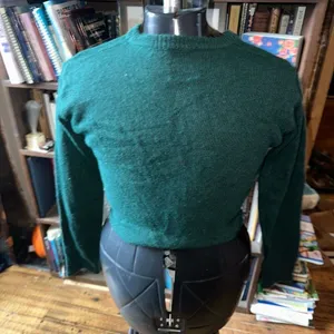Brandy Melville green wool blend cropped M sweater thumbnail 2