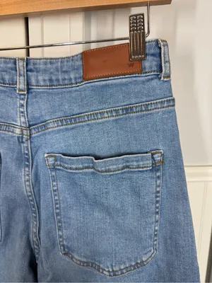 Whistles Denim Barrel Leg Cropped Jeans In Blue Women's Size 28 fall autumn thumbnail 5