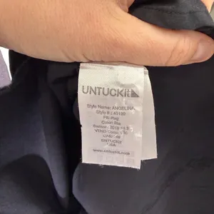 UNTUCKIT Angelina Black Button Front Belted Shirt Dress Long Sleeve Women 897 thumbnail 9