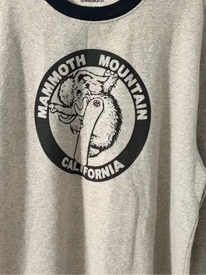 Mammoth Mountain California Grey Crew Sweatshirt with Black Trim thumbnail 2
