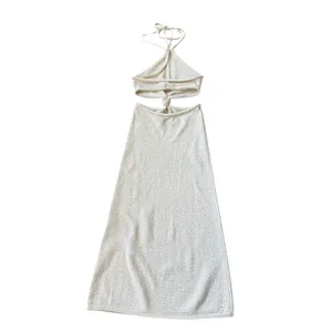 Cult Gaia Cameron Dress Off White Knit Cutout Midi thumbnail 4