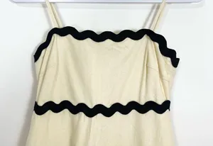 Petal + Pup Yana Maxi Dress in Cream Black Size XS thumbnail 7