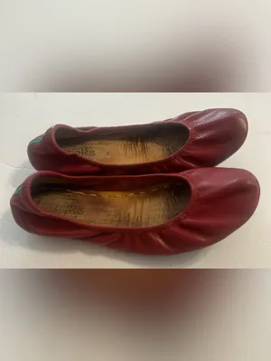 Tieks By Gavrieli Leopard Burgundy Ballet Flats Size 7.5 thumbnail 3