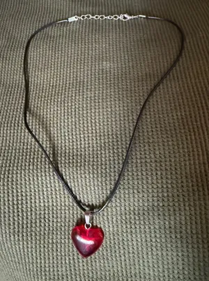 Red Heart Pendant Necklace by thumbnail 1